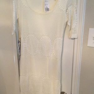 White crochet forever 21 dress new